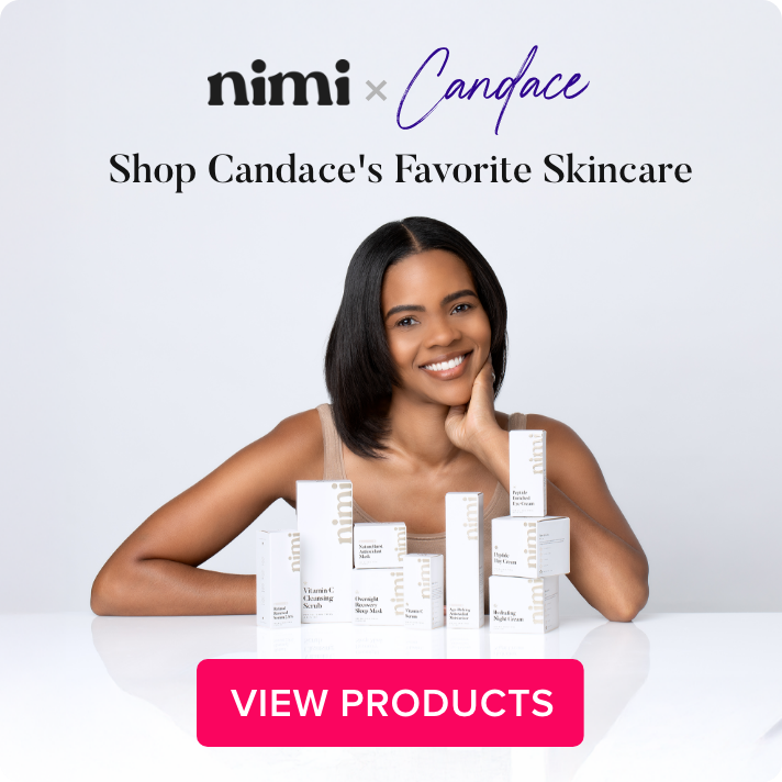 Advertisement for https://www.nimiskincare.com/pages/candace
